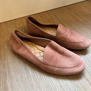 Birdies Blush Pink Suede Leather Loafers Flats Women’s Size 9 slip on